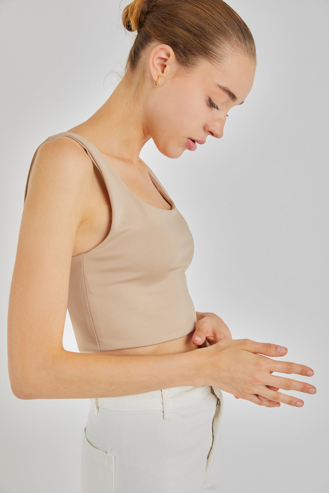 CORA Bej Crop Top