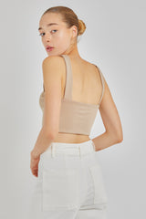 CORA Bej Crop Top