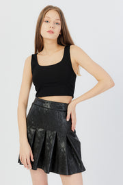 CORA Siyah Crop Top